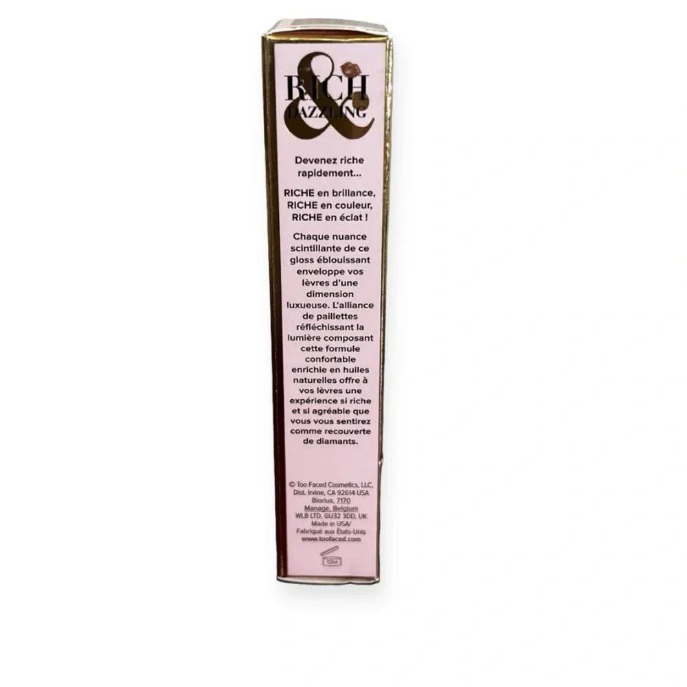 💎 Too Faced Rich & Dazzling Sparkling Pretty Penny Lip Gloss NIB Full-Size